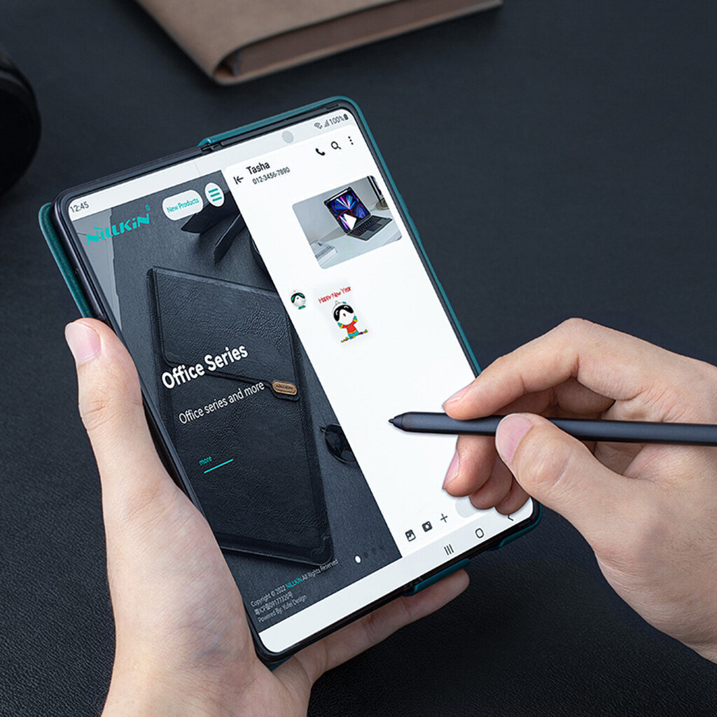 Nillkin Qin nahkainen suojakuori mallille Pro Samsung Galaxy Z Fold 4 vihreä hinta ja tiedot | Puhelimen kuoret ja kotelot | hobbyhall.fi