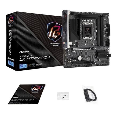 ASRock Z790M PG Lightning/D4, Mikro ATX, LGA1700, DDR4 hinta ja tiedot | Emolevyt | hobbyhall.fi