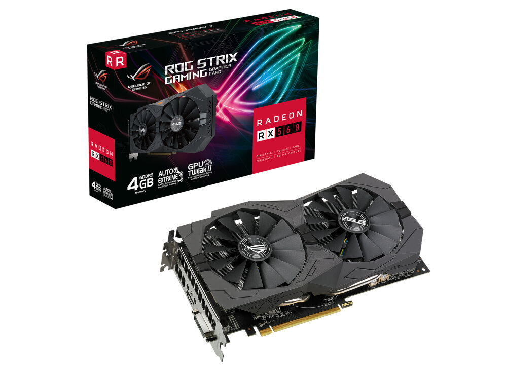 Asus ROG Strix Radeon RX 560 4GB GDDR5 (90YV0HV0-M0NA00) hinta ja tiedot | Näytönohjaimet | hobbyhall.fi