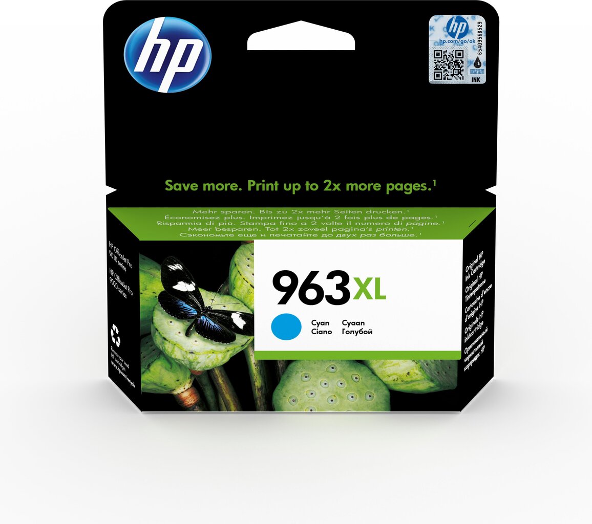 HP 963XL High Yield Cyan -muste hinta ja tiedot | Mustekasetit | hobbyhall.fi