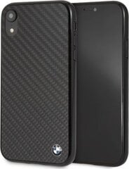 Takakuoret BMW Apple iPhone XR Signature Hard Case Real Carbon Black hinta ja tiedot | Puhelimen kuoret ja kotelot | hobbyhall.fi