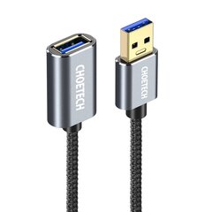 Choetech USB 3.0 (uros) - USB 3.0 (naaras) kaapelin jatkojohto 2 m, harmaa (XAA001) hinta ja tiedot | Puhelinkaapelit | hobbyhall.fi