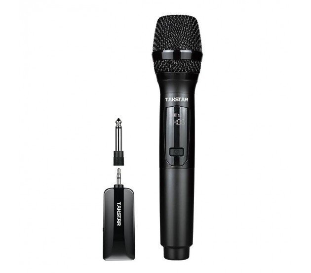 Takstar TS-K201 langaton käsimikrofoni ladattavalla lähettimellä, musta hinta ja tiedot | Mikrofonit | hobbyhall.fi
