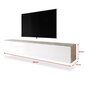 Selsey Kane LED -TV-taso, 30 x 180 x 33 cm, harmaa / valkoinen hinta ja tiedot | TV-tasot | hobbyhall.fi