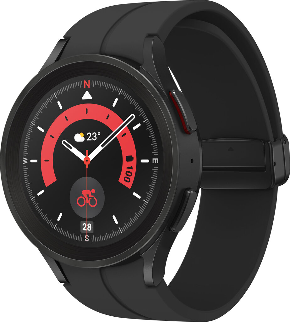 Samsung Galaxy Watch 5 Pro (BT,45 mm), Black Titanium SM-R920NZKAEUB hinta ja tiedot | Älykellot | hobbyhall.fi