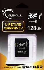 G.Skill SDXC 128 GB Muistikortti, luokka 10 UHS-I  hinta ja tiedot | Puhelimen muistikortit | hobbyhall.fi