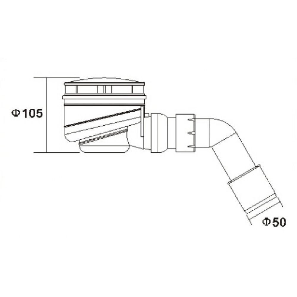 Suihku sifoni HG85, Ø50 mm hinta ja tiedot | Vesilukot | hobbyhall.fi