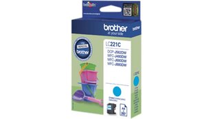 BROTHER LC221C CYAN hinta ja tiedot | Mustekasetit | hobbyhall.fi