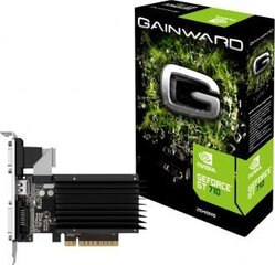 Gainward GeForce GT710 SilentFX 2GB DDR3 PCIE 426018336-3576 hinta ja tiedot | Näytönohjaimet | hobbyhall.fi