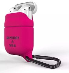 SuperDry vedenpitävä kotelo AirPod-laitteille, pinkki hinta ja tiedot | Kuulokkeiden tarvikkeet | hobbyhall.fi