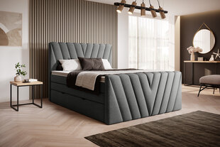 NORE Candice Flores 04 -sänky, 140 x 200 cm, harmaa hinta ja tiedot | Sängyt | hobbyhall.fi