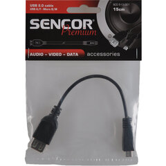 SENCOR USB 2.0 kaapeli, A/F-Micro B/M hinta ja tiedot | Adapterit | hobbyhall.fi