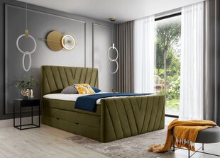 NORE Candice Nube 33 -sänky, 160 x 200 cm, vihreä hinta ja tiedot | Sängyt | hobbyhall.fi