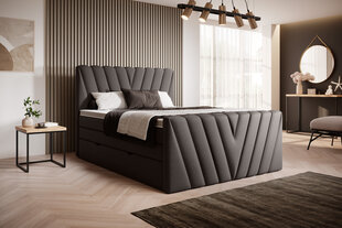 NORE Candice Flores 22 -sänky, 160 x 200 cm, ruskea hinta ja tiedot | Sängyt | hobbyhall.fi