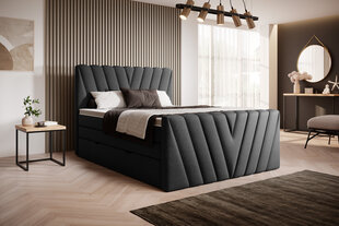 NORE Candice Flores 10 -sänky, 160 x 200 cm, musta hinta ja tiedot | Sängyt | hobbyhall.fi