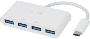Vivanco USB-keskitin 4-porttinen USB-C Super Speed, 45384 hinta ja tiedot | Vivanco Tietokoneiden lisävarusteet | hobbyhall.fi