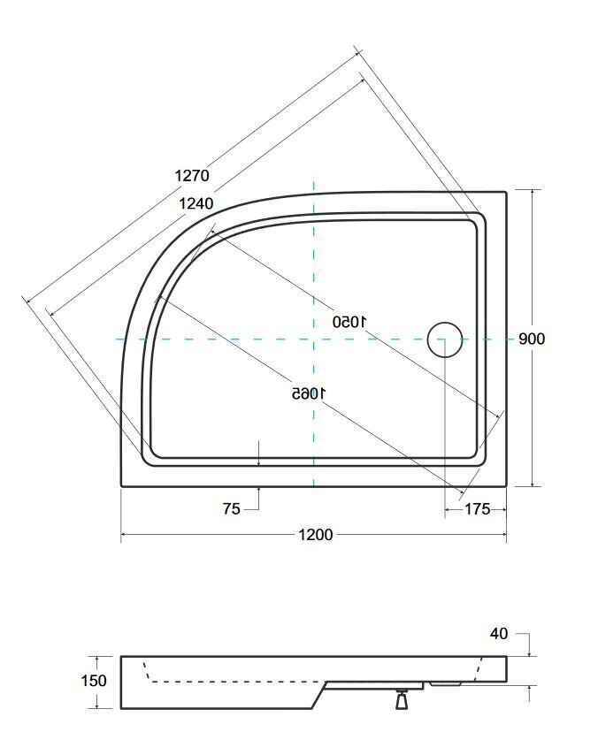 Puolipyöreä suihkukaappi Besco Modern -jalustalla, 100x185,120x185 cm hinta ja tiedot | Suihkukaapit ja suihkunurkat | hobbyhall.fi