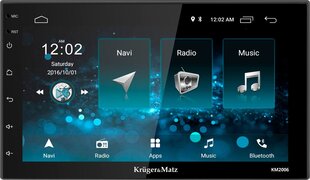 Kruger&Matz stereot bluetoothilla ja navigoinnilla hinta ja tiedot | Autoradiot, multimedia | hobbyhall.fi