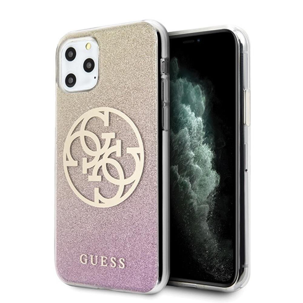 Guess GUHCN58PCUGLPGG, iPhone 11 Pro, kulta / vaaleanpunainen hinta ja tiedot | Puhelimen kuoret ja kotelot | hobbyhall.fi