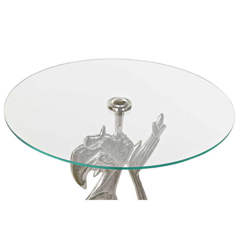 Lisäpöytä DKD Home Decor Alumiini/lasi (46 x 46 x 72 cm). hinta ja tiedot | Sohvapöydät | hobbyhall.fi