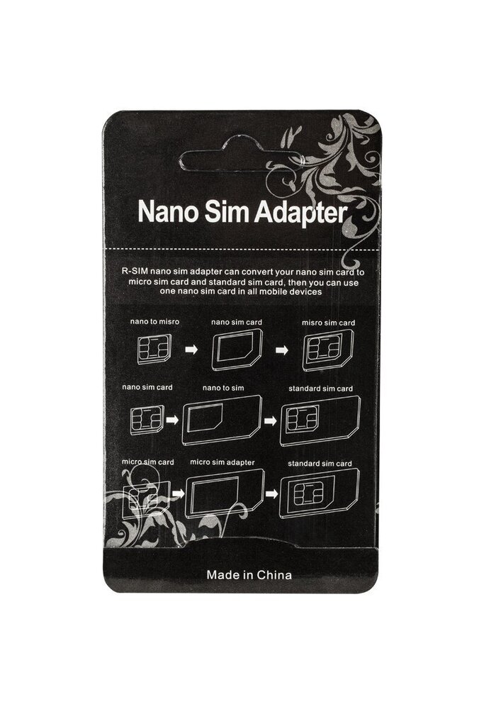 GSM0517 Nano SIM 3in1 sovitin, musta hinta ja tiedot | Adapterit | hobbyhall.fi