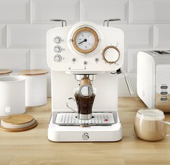 Swan SK22110WHTN kahvinkeitin Espressokone 1,2 L Manuaalinen hinta ja tiedot | Kahvinkeittimet ja kahvikoneet | hobbyhall.fi