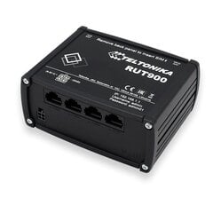 Teltonika RUT900 wireless router Fast Ethernet Single-band (2.4 GHz) 4G Black hinta ja tiedot | Reitittimet ja modeemit | hobbyhall.fi