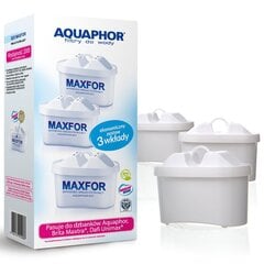 Vedensuodatin Aquaphor suodatinpatruuna B100-25 Maxfor x 3 hinta ja tiedot | Veden suodatinkannut ja suodattimet | hobbyhall.fi