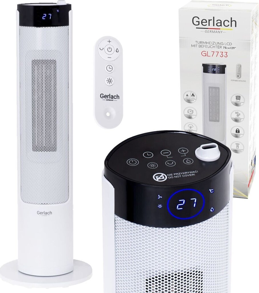 Gerlach Tower heater with Humidifier GL hinta ja tiedot | Lämmittimet | hobbyhall.fi