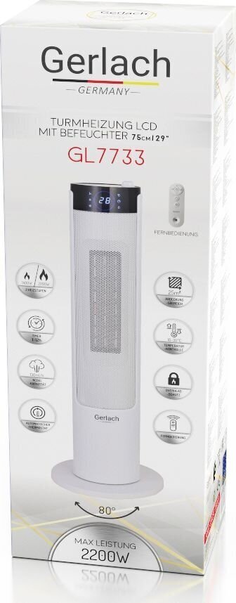 Gerlach Tower heater with Humidifier GL hinta ja tiedot | Lämmittimet | hobbyhall.fi