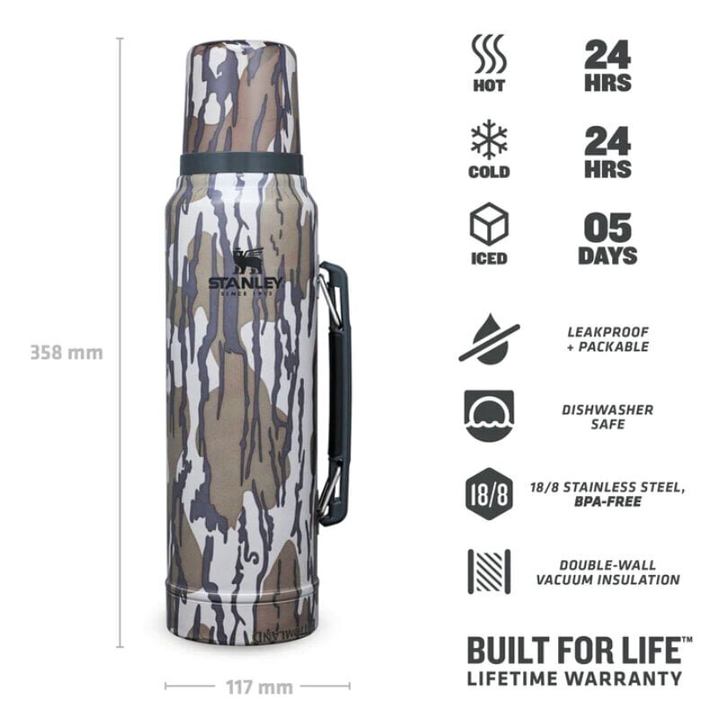 Termos The Legendary Classic 1L Bottomland Mossy Oak hinta ja tiedot | Termoskannut ja termosmukit | hobbyhall.fi