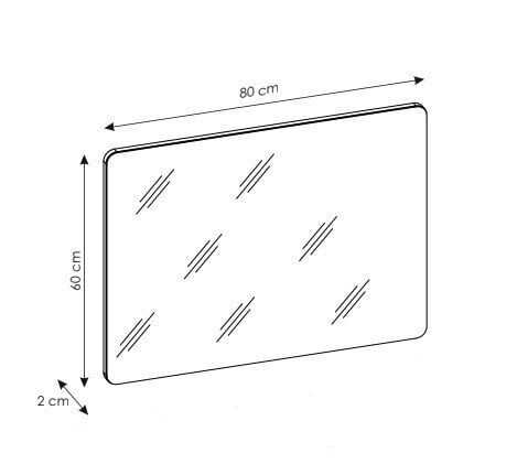 Kylpyhuoneen peili 60x80 cm ARUBA hinta ja tiedot | Kylpyhuonepeilit | hobbyhall.fi