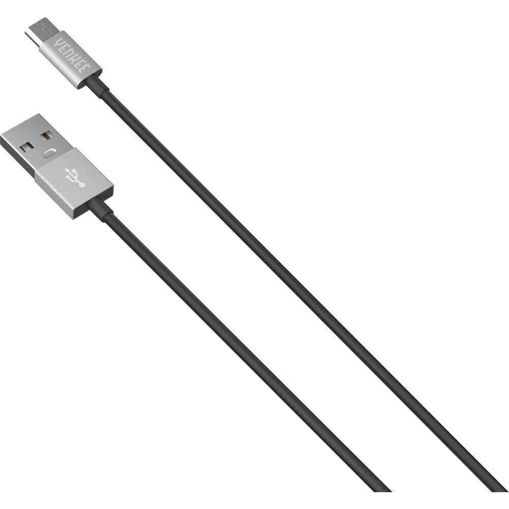 YENKEE, 2.0 USB A - micro USB (USB B), 480 Mbps, 2.1A, 1m, alumiini, harmaa/musta hinta ja tiedot | Puhelinkaapelit | hobbyhall.fi