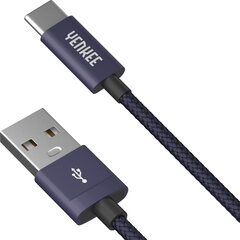 YENKEE - Punottu kaapeli, 2.0 USB A - USB C, 480 Mbps, 3A, 1m, alumiini, violetti hinta ja tiedot | Puhelinkaapelit | hobbyhall.fi