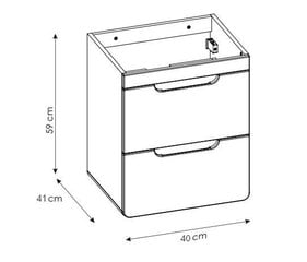 Pesuallaskaappi 40x60x41cm laatikoilla ARUBA CRAFT hinta ja tiedot | Comad Huonekalut ja sisustus | hobbyhall.fi