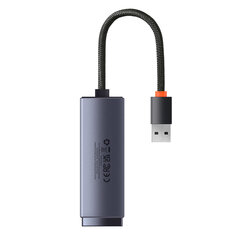 Baseus Lite Series, USB - RJ45 LAN socket 100Mbps gray (WKQX000013) hinta ja tiedot | Baseus Tietokoneiden lisävarusteet | hobbyhall.fi