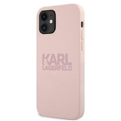 Karl Lagerfeld KLHCP12SSTKLTLP iPhone 12 mini 5.4 "Silicone Stack Logo pink / pink hinta ja tiedot | Karl Lagerfeld Matkapuhelimet ja tarvikkeet | hobbyhall.fi