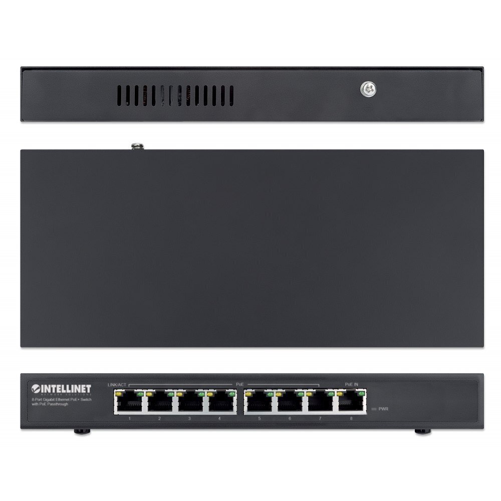 Kytkin Intellinet Gigabit 8x RJ45 PoE + 85W, PoE-virtalähde hinta ja tiedot | Verkkokytkimet | hobbyhall.fi