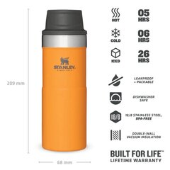 Termosmuki The Trigger-Action Travel Mug Classic, 0,35 L, sahramin keltainen hinta ja tiedot | Termoskannut ja termosmukit | hobbyhall.fi