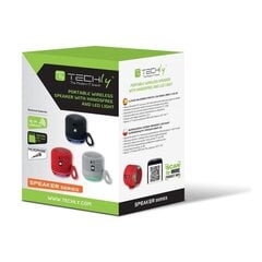Techly Bluetooth 5W TWS LED MP3 USB/microSD, punainen hinta ja tiedot | Kaiuttimet | hobbyhall.fi