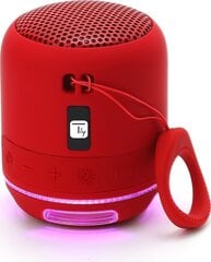 Techly Bluetooth 5W TWS LED MP3 USB/microSD, punainen hinta ja tiedot | Kaiuttimet | hobbyhall.fi