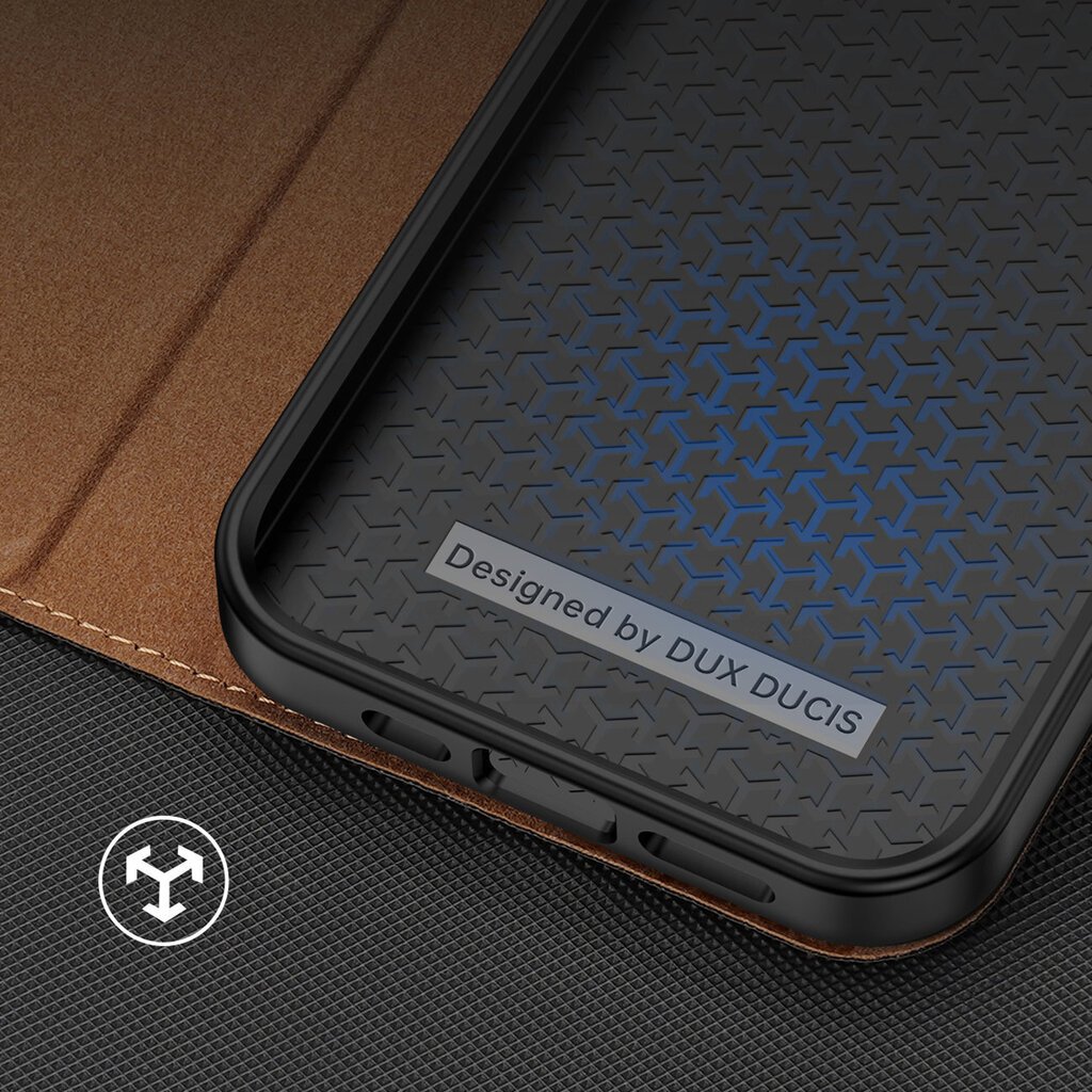 Dux Ducis Skin X2 iPhone 14 Pro with magnetic flap brown hinta ja tiedot | Puhelimen kuoret ja kotelot | hobbyhall.fi