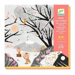 Creative Kit - Maalaus ja kollaasi - Viimeinen lumisade, Djeco hinta ja tiedot | Kehittävät lelut | hobbyhall.fi