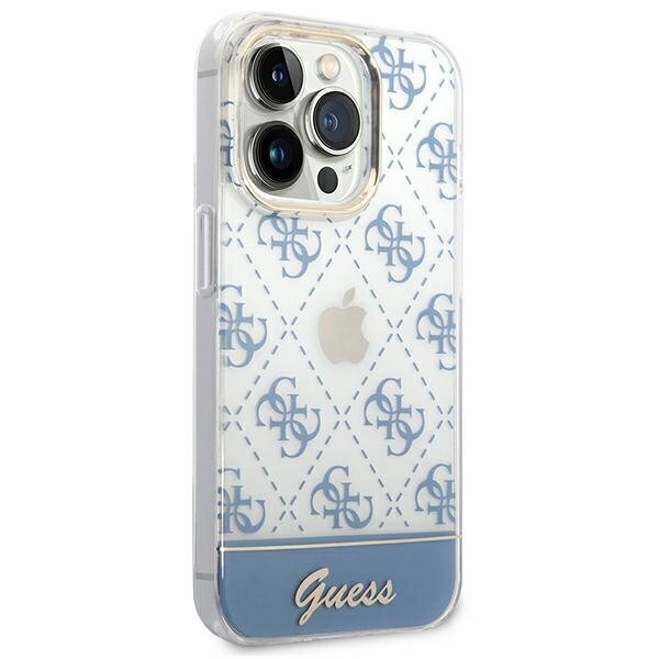 Guess GUHCP14LHG4MHB iPhone 14 Pro 6.1 "blue / blue hard4G Pattern Script hinta ja tiedot | Puhelimen kuoret ja kotelot | hobbyhall.fi