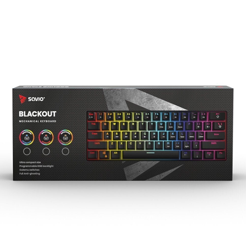 Savio Blackout RED hinta ja tiedot | Näppäimistöt | hobbyhall.fi