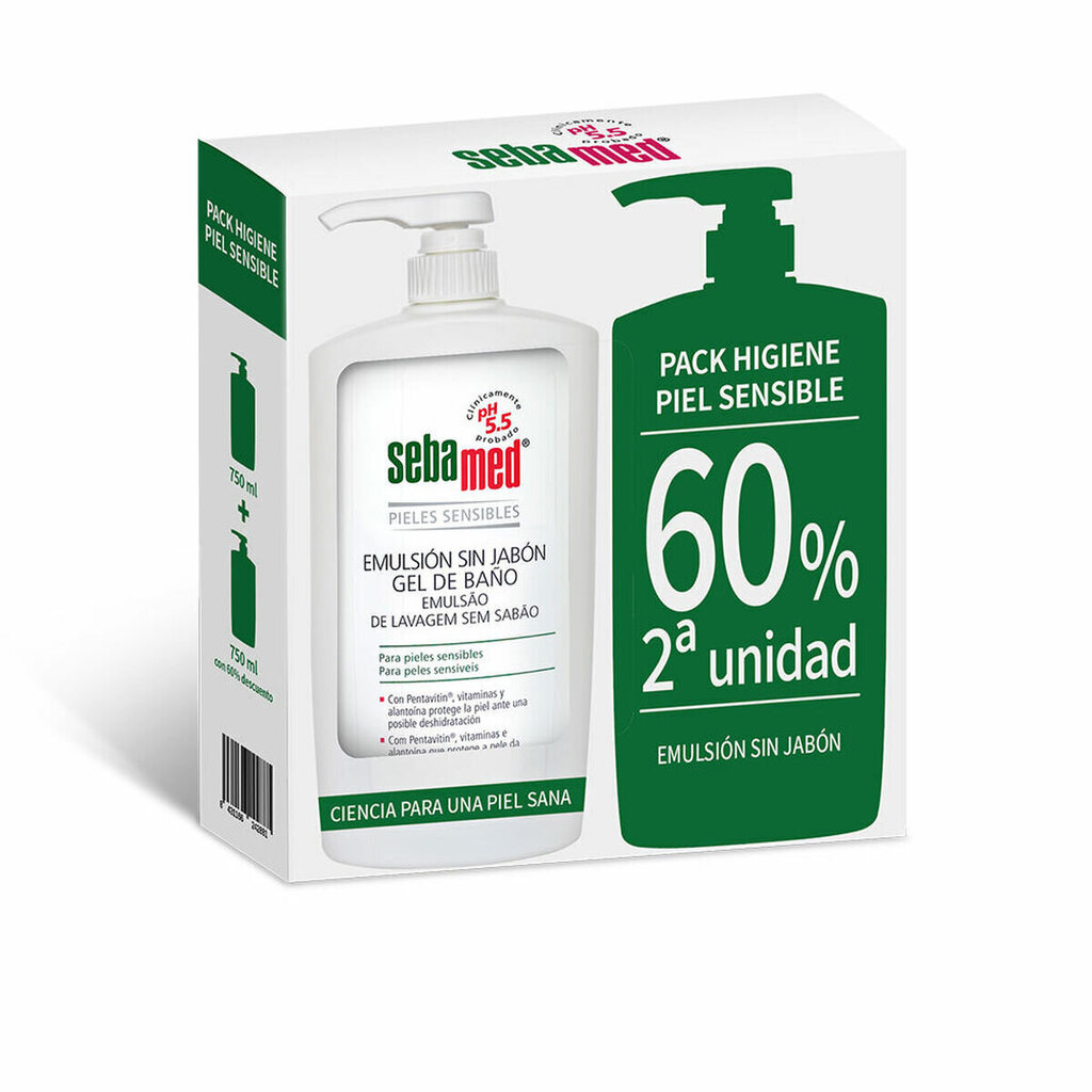 Sebamed Soap Free Emulsion Bath Gel 2 x 750ml hinta ja tiedot | Suihkusaippuat ja suihkugeelit | hobbyhall.fi