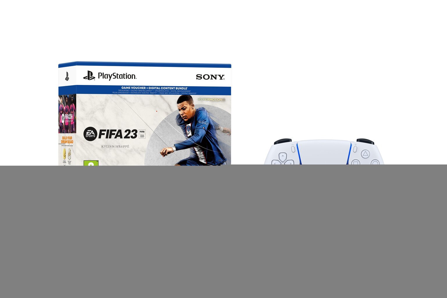 Sony PlayStation DualSense FIFA 23 -paketti, sisältää langattoman peliohjaimen (PS5) hinta ja tiedot | Ohjaimet ja lisätarvikkeet | hobbyhall.fi