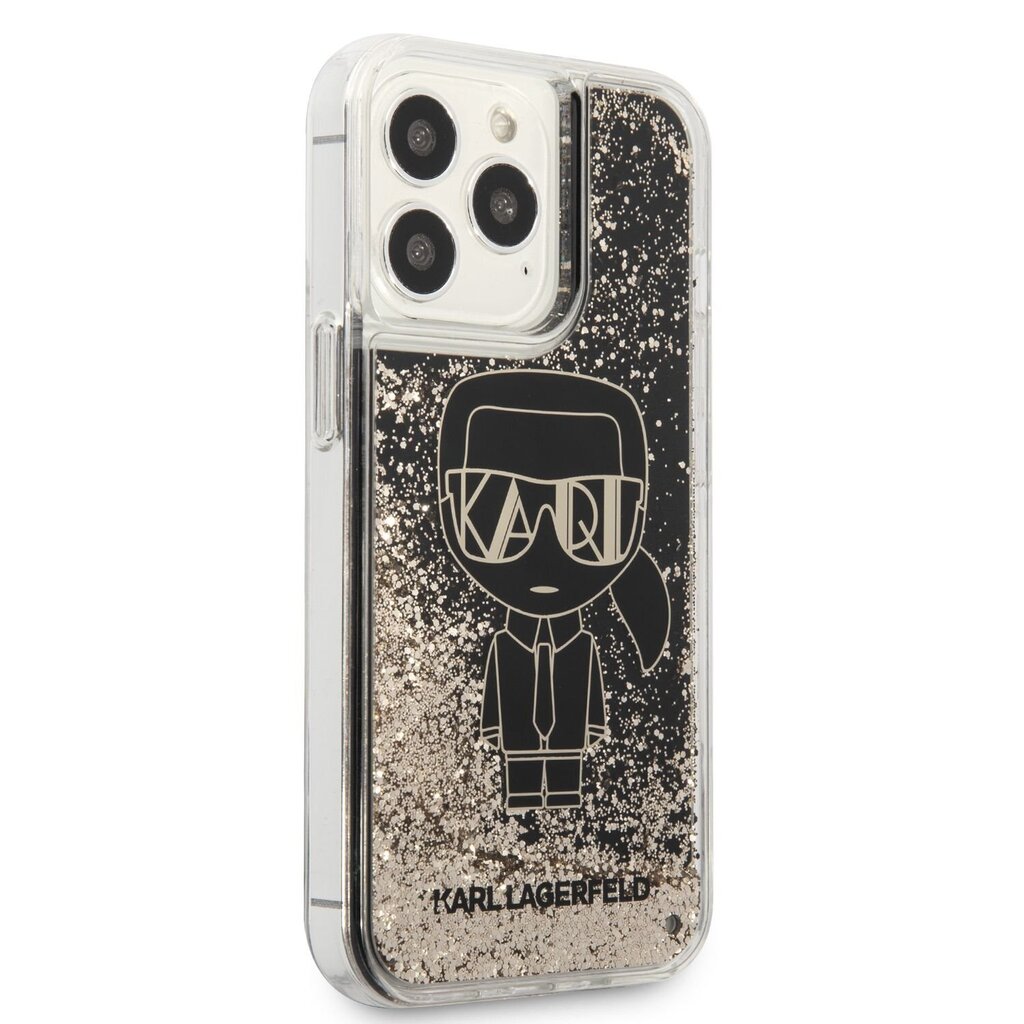 Karl Lagerfeld Liquid Glitter Gatsby Suojakuori iPhone 13 Pro, musta hinta ja tiedot | Puhelimen kuoret ja kotelot | hobbyhall.fi