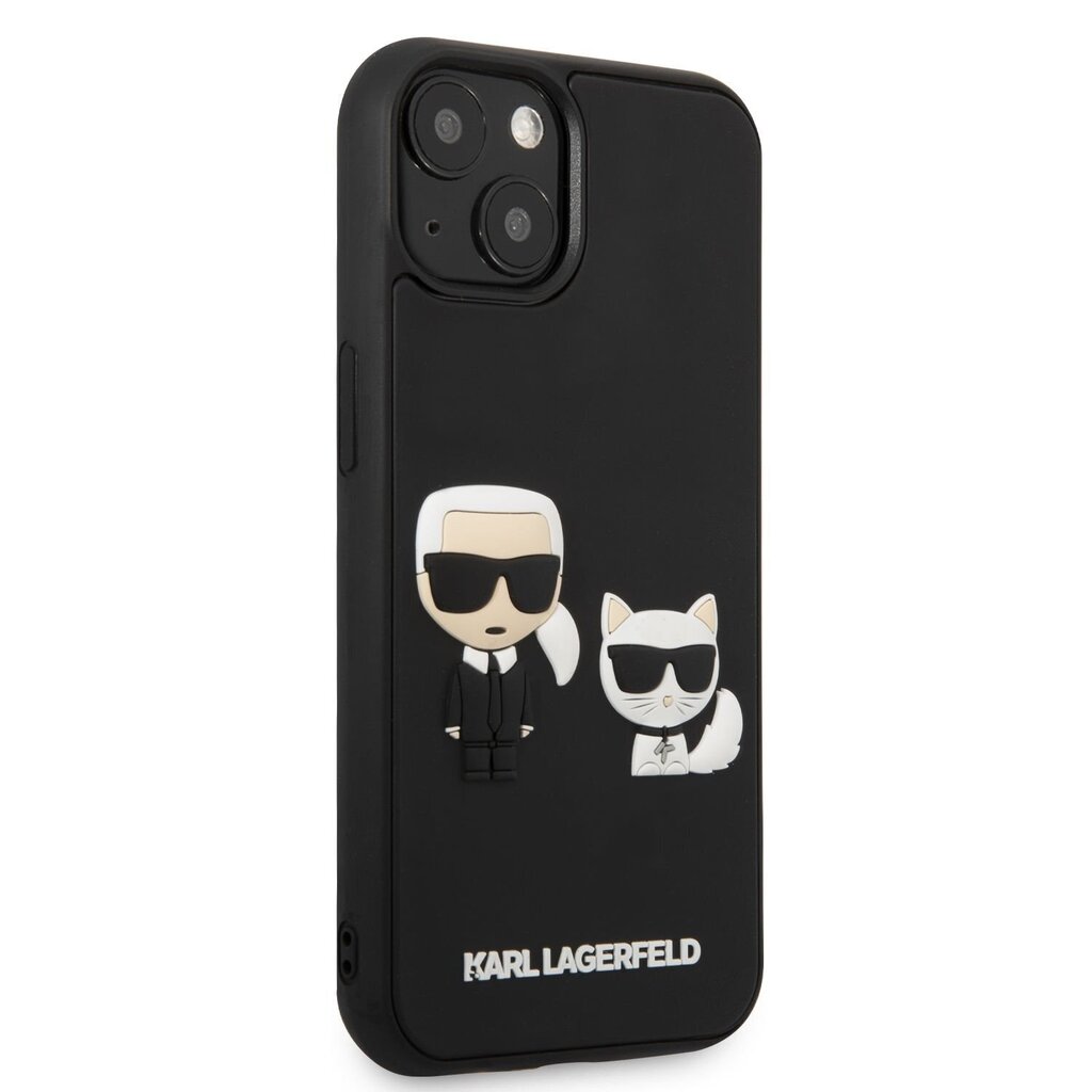 Karl Lagerfeld and Choupette 3D Suojakuori iPhone 13 mini, musta hinta ja tiedot | Puhelimen kuoret ja kotelot | hobbyhall.fi