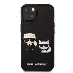 Karl Lagerfeld and Choupette 3D Suojakuori iPhone 13 mini, musta hinta ja tiedot | Puhelimen kuoret ja kotelot | hobbyhall.fi